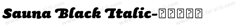 Sauna Black Italic字体转换